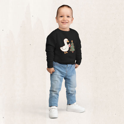 Decorating Duck Toddler Christmas Sweatshirt