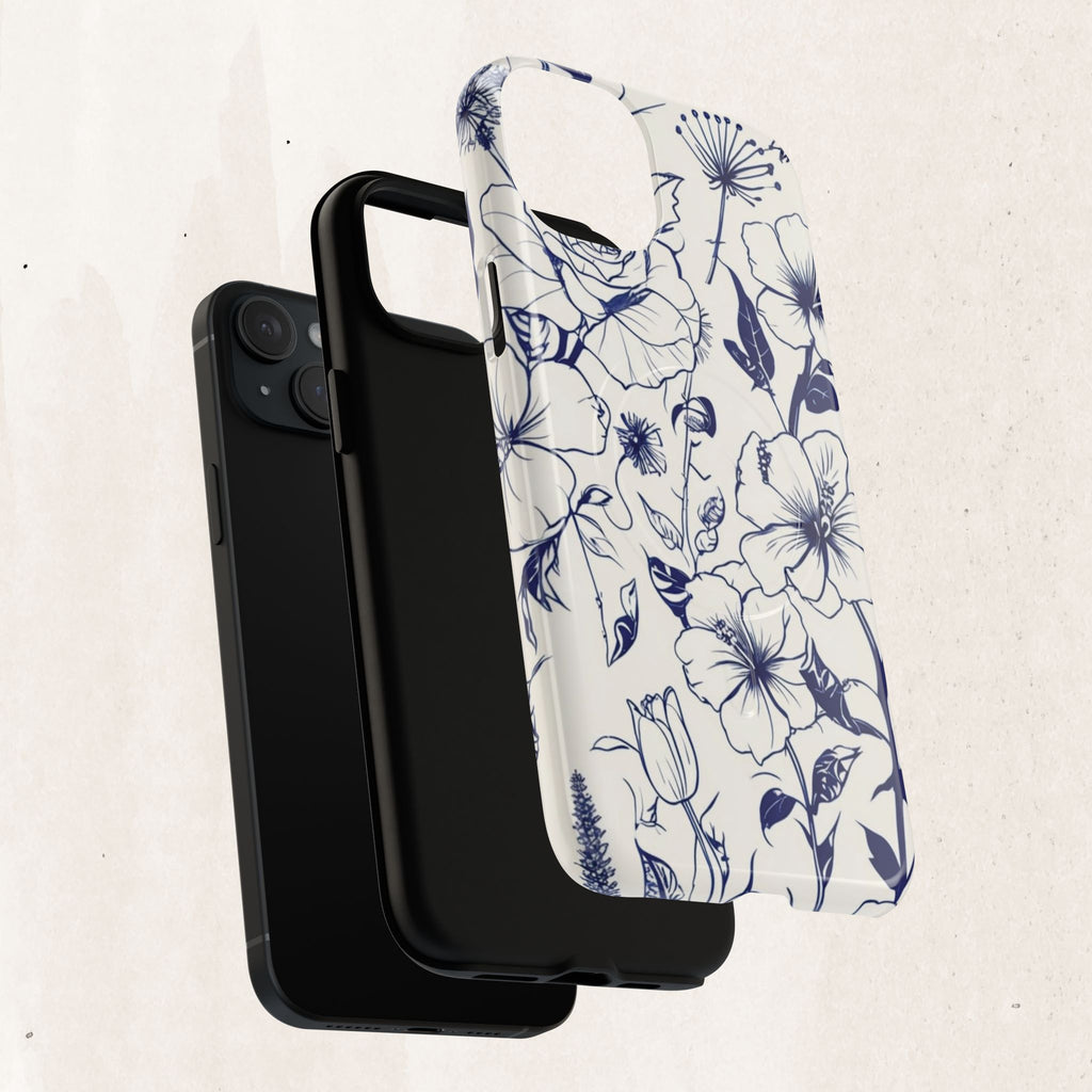 Floral Sketch Tough Magnetic Phone Case