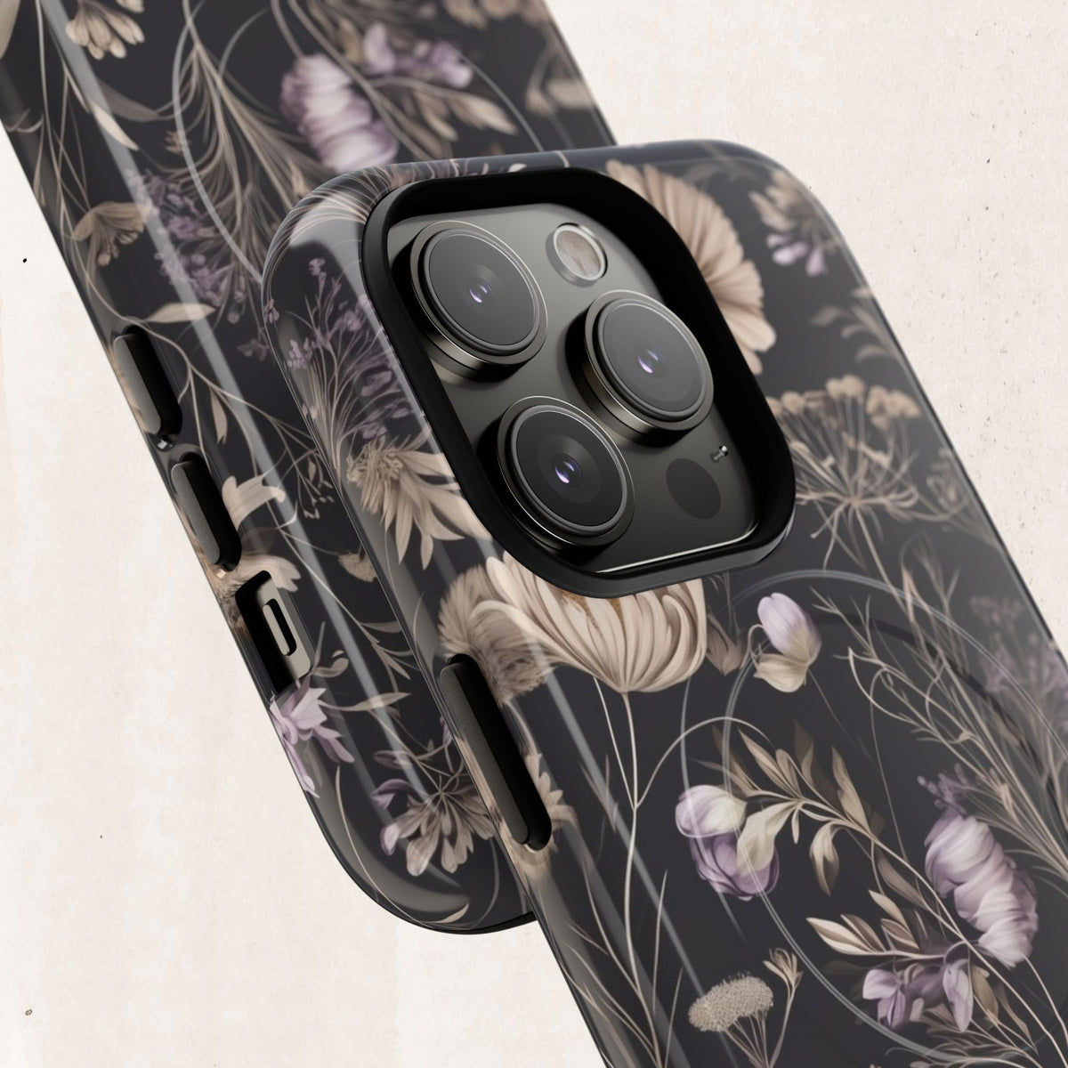 Floral Noir Tough Magnetic Phone Case