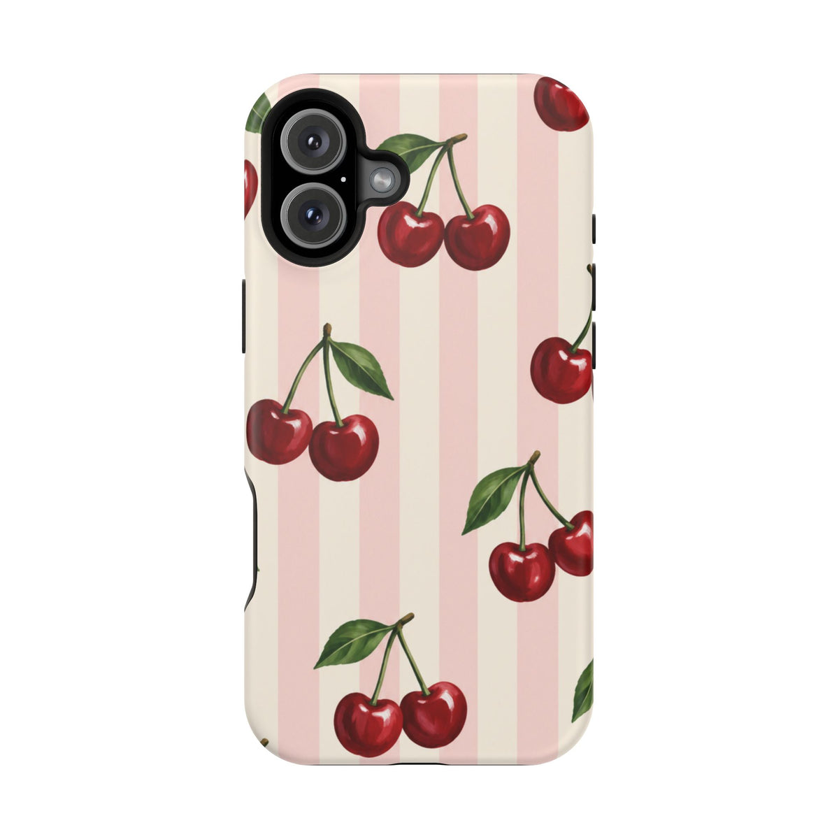 Cherry Stripe Magnetic Phone Case, alternate view