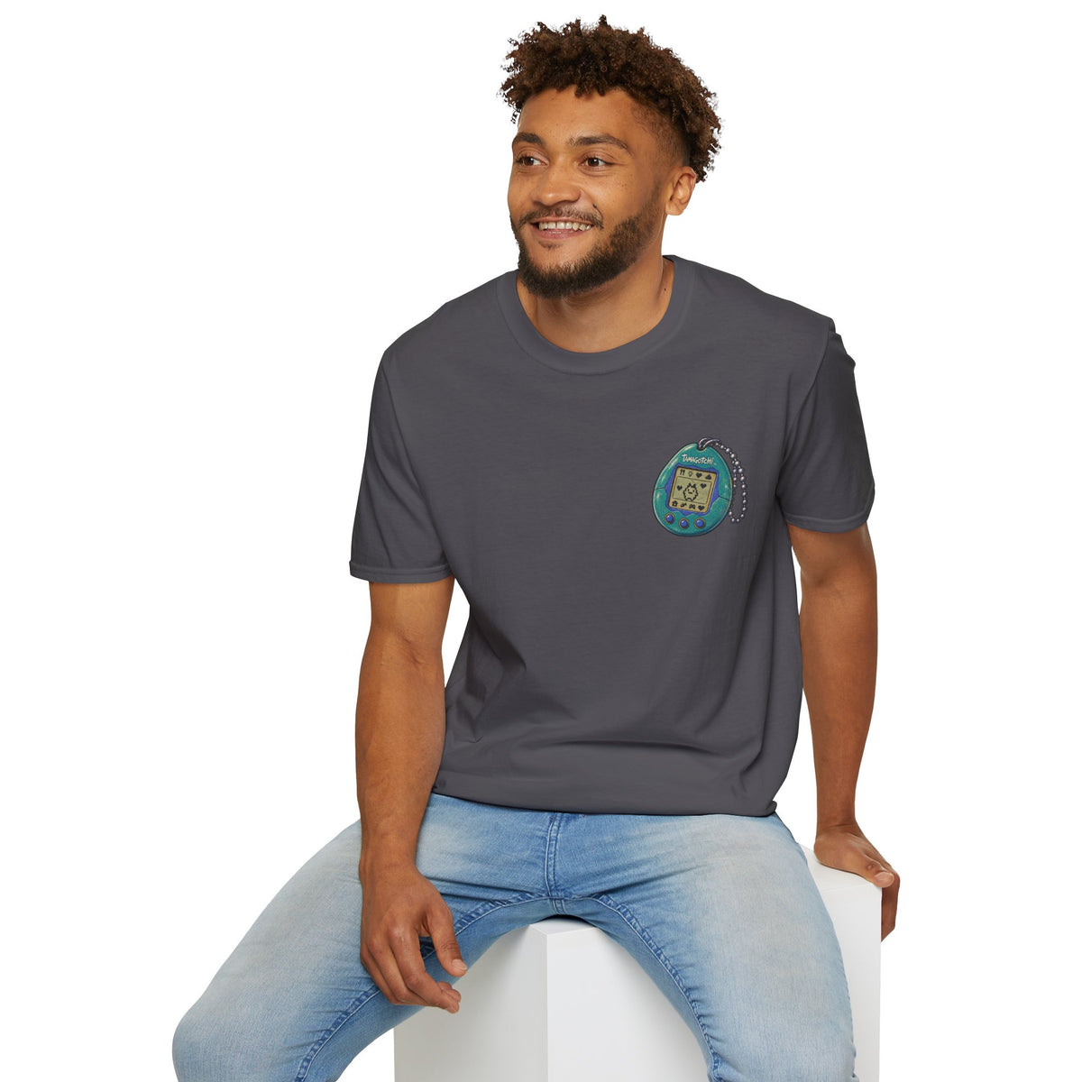 Tamagotchi Graphic Tee in Charcoal, alternate view