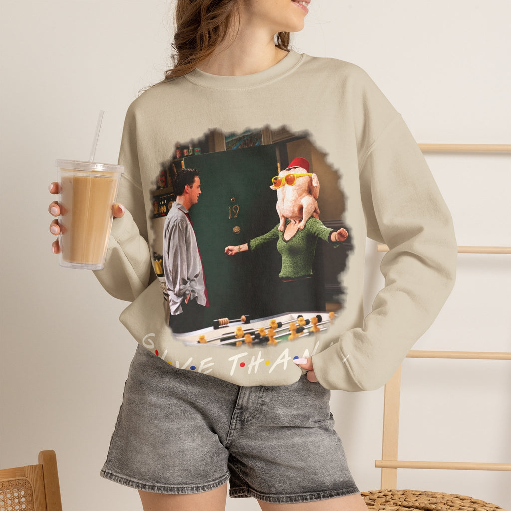 Give Thanks FRIENDS Thanksgiving Sweatshirt Printify
