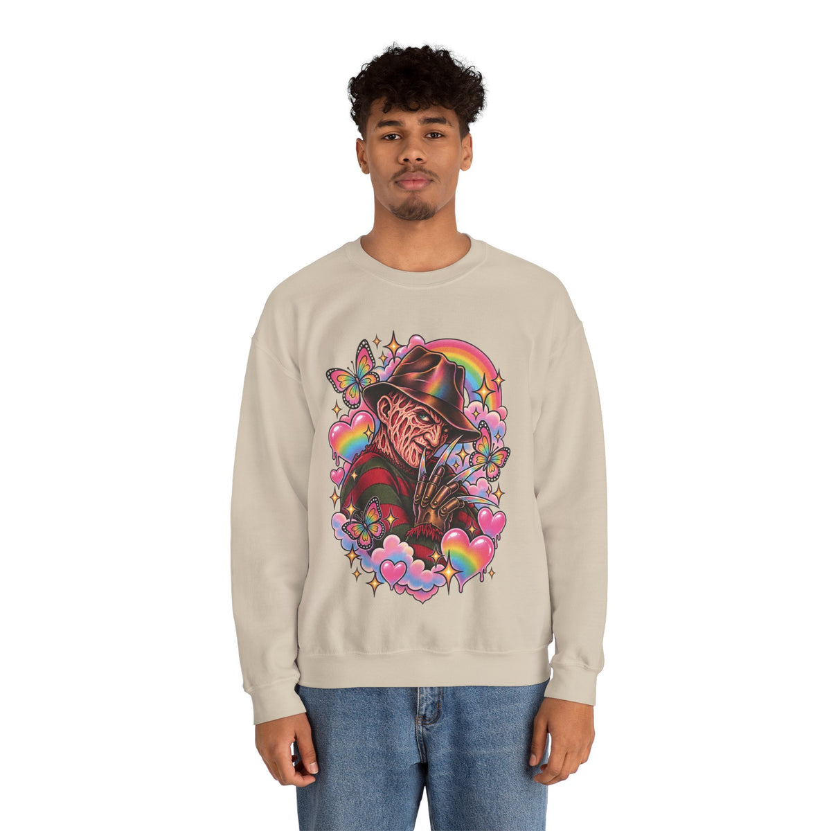 Freddy Krueger Rainbow Crewneck Sweatshirt
