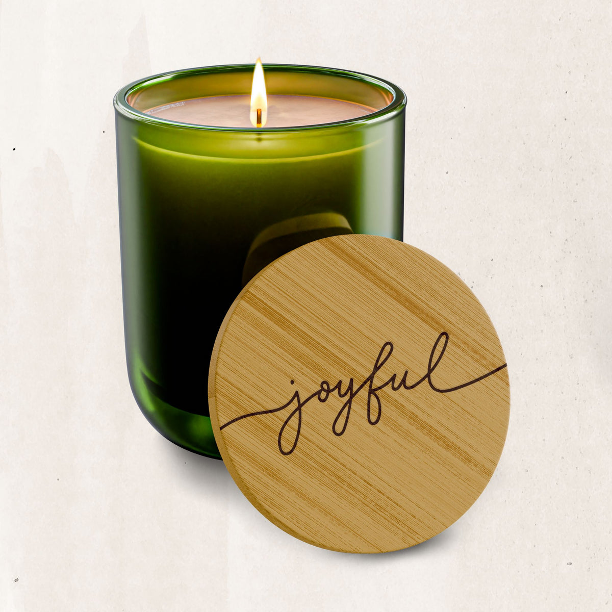 Joyful Engraved 14oz Scented Soy Candle — Holiday Aromatherapy Gift