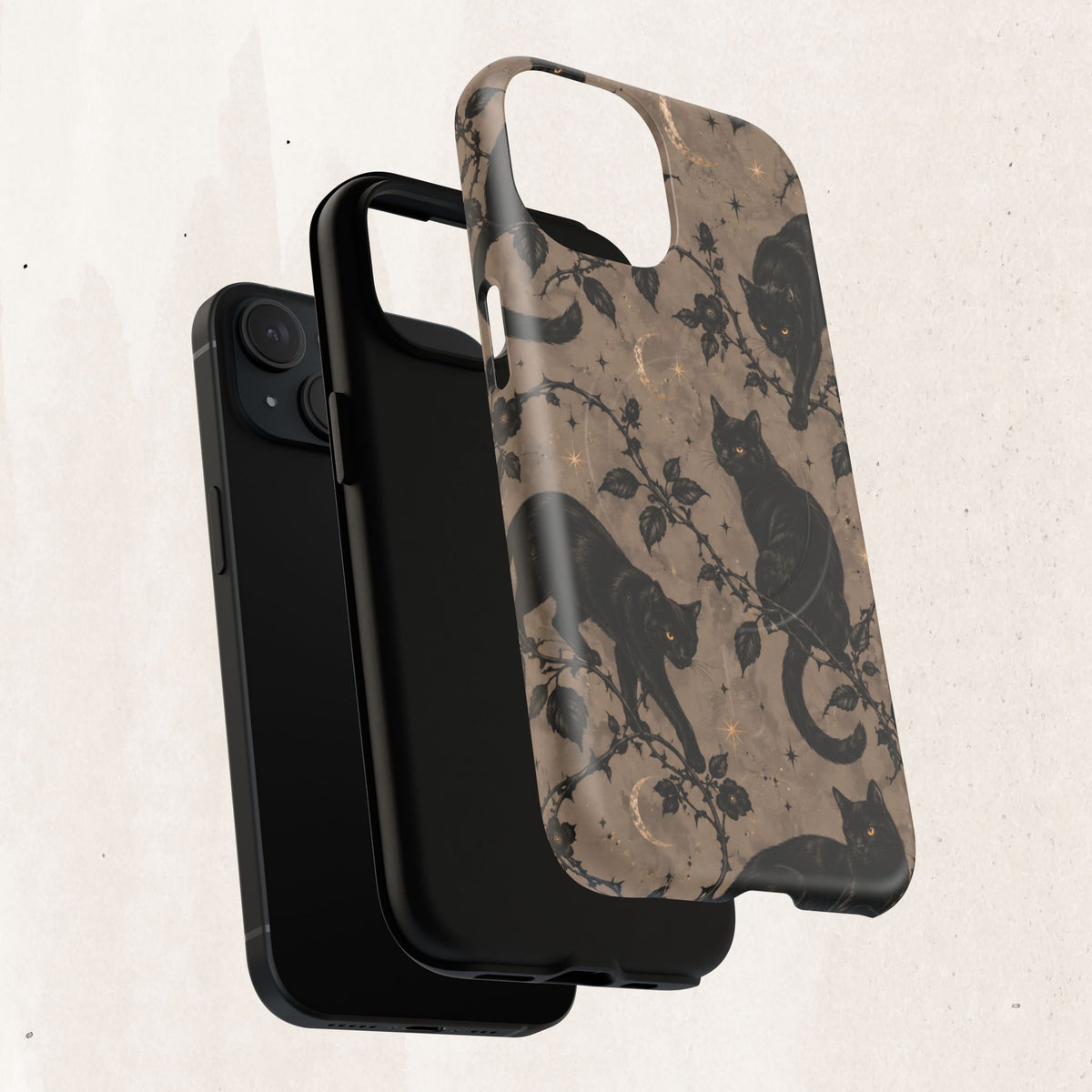 Vintage Black Cats Tough Phone Case