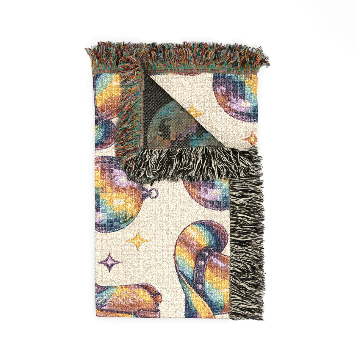 Rainbow Cowboy Woven Blanket