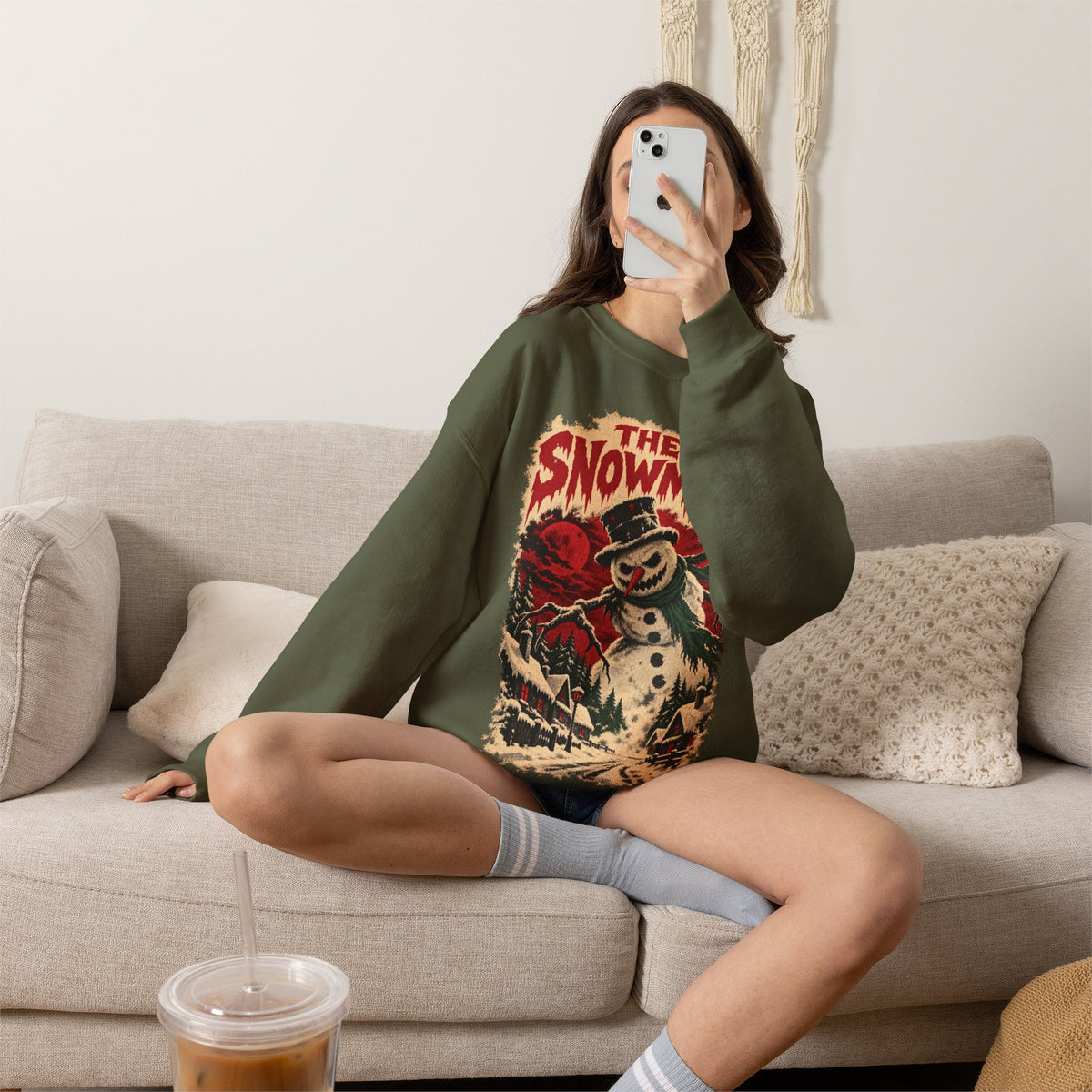 The Snowman Vintage Horror Movie Poster sweatshirt