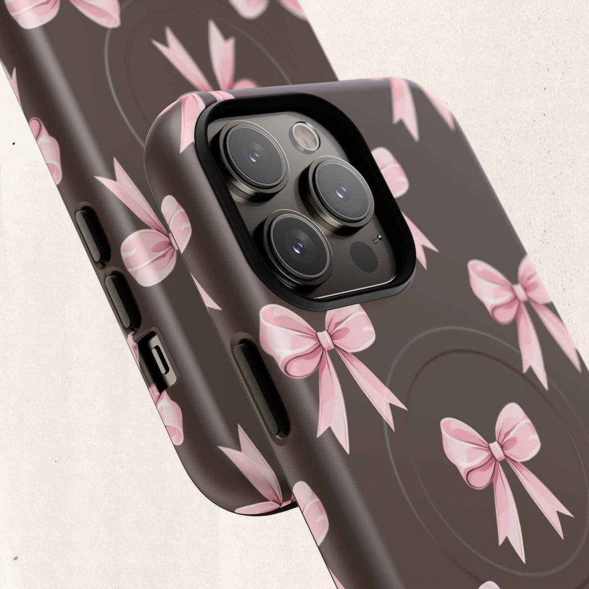 Pink Ribbon Bow Tough Magnetic Phone Case