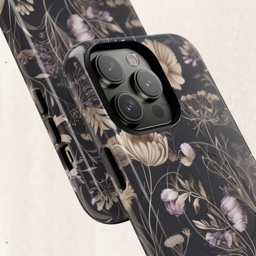Floral Noir Tough Magnetic Phone Case