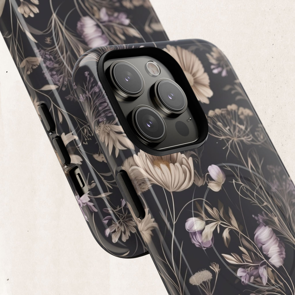 Floral Noir Tough Magnetic Phone Case