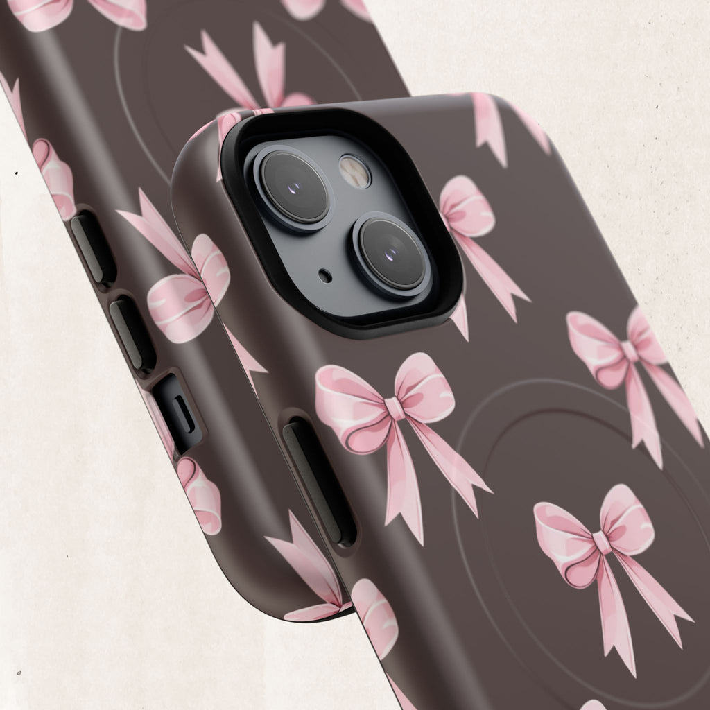 Pink Ribbon Bow Tough Magnetic Phone Case