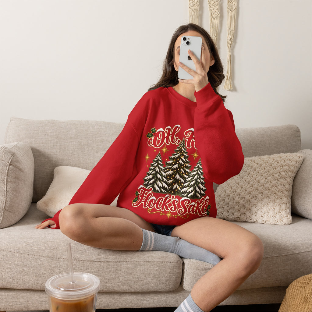 Oh For Flock’s SakeChristmas Tree Sweatshirt