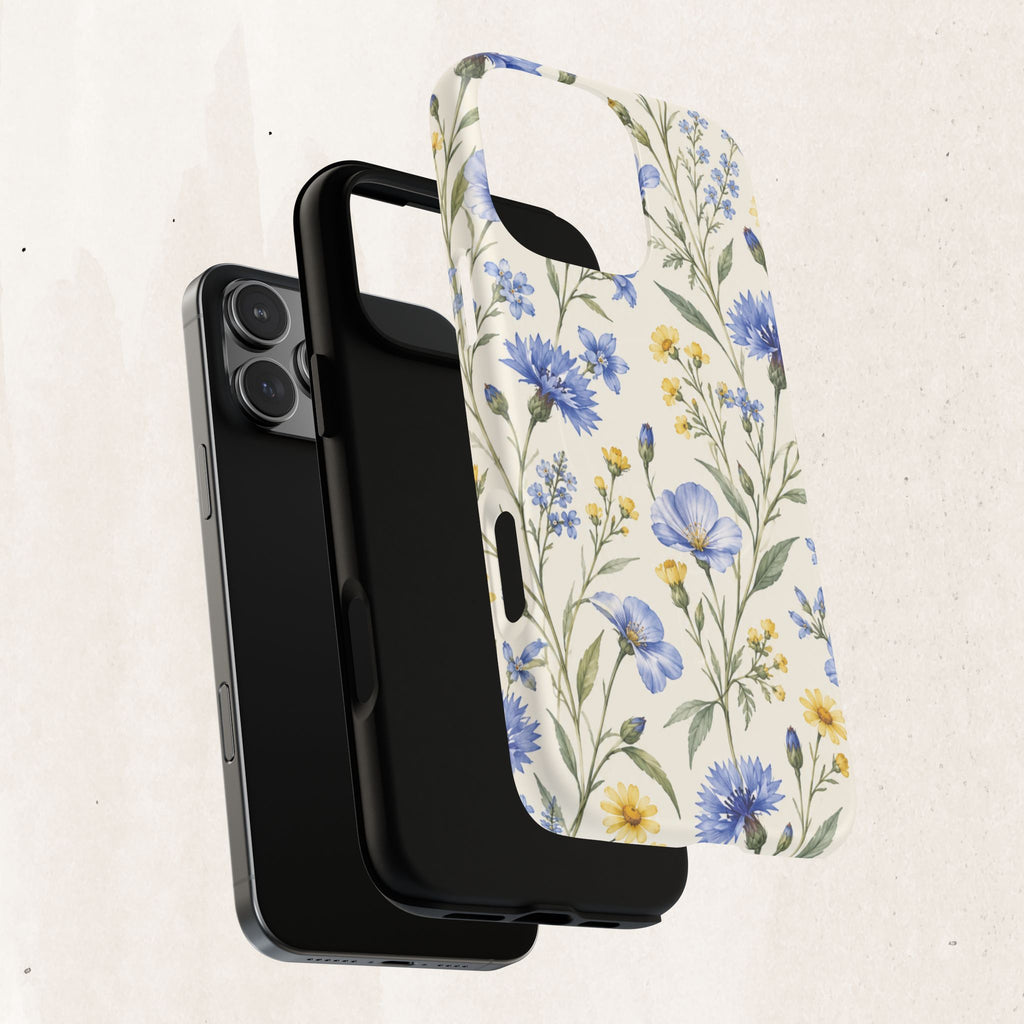 Floral Blue Cornflower  Magnetic Phone Case