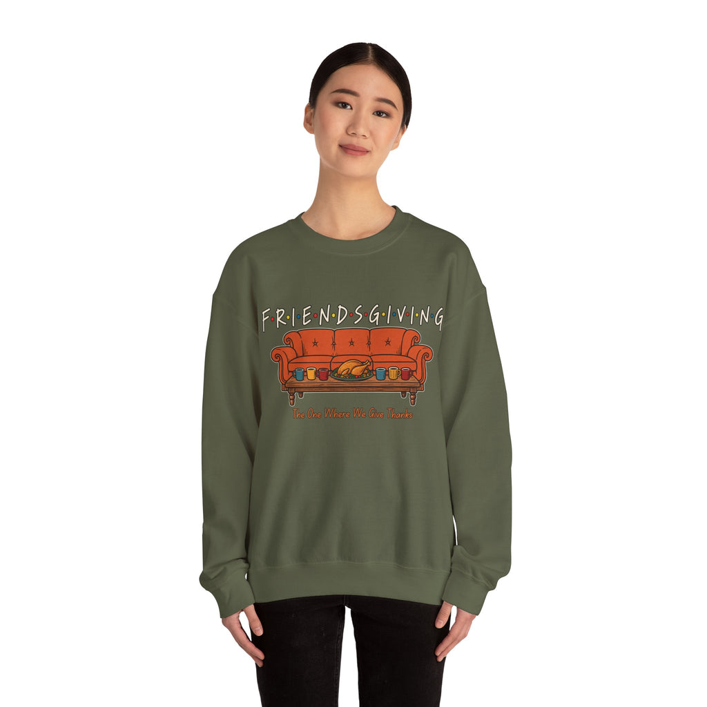 Friendsgiving: The One Where We Give Thanks Crewneck Sweatshirt Printify