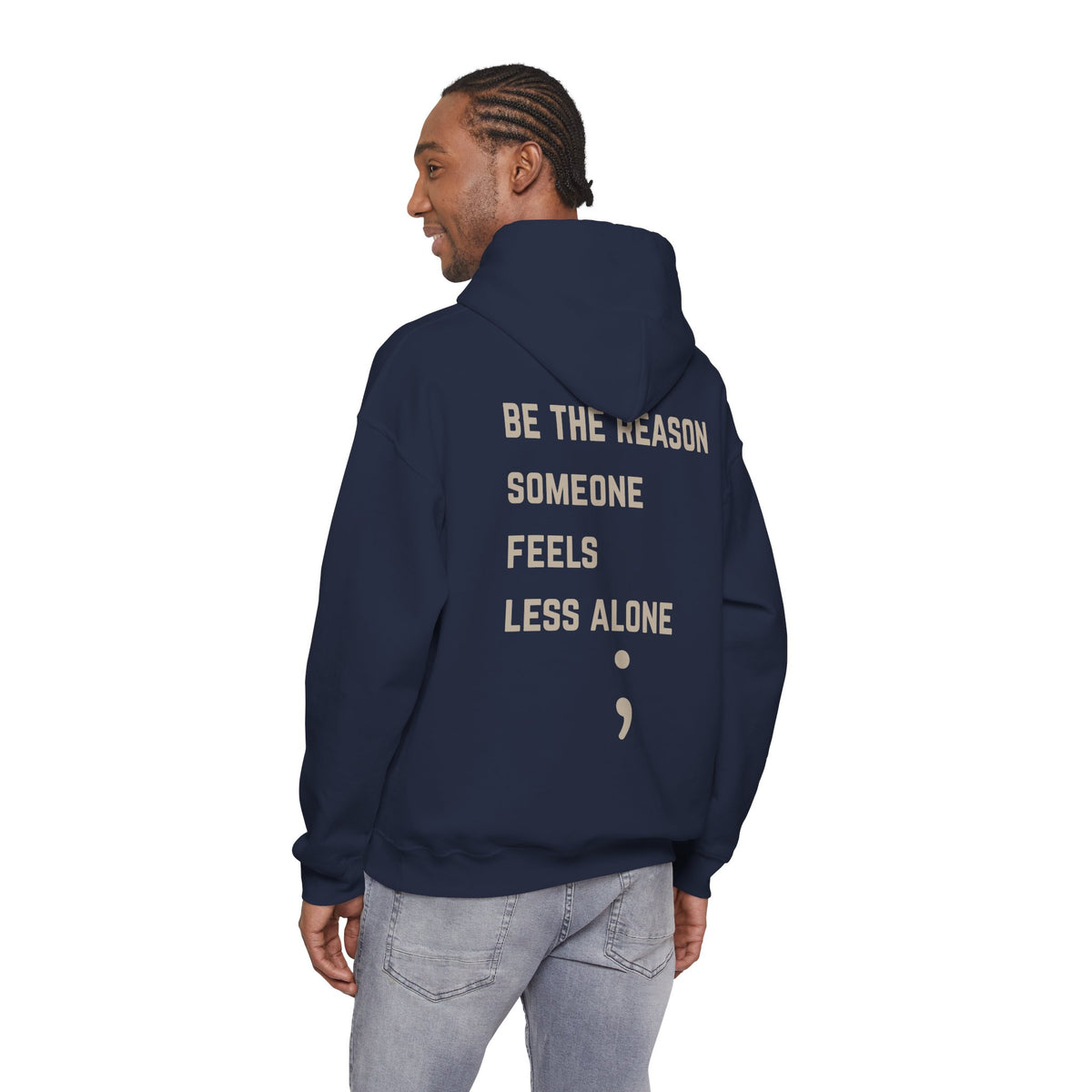 Be the Reason Someone Feels Less Alone Hoodie | Suicide Awareness Back Print Pullover