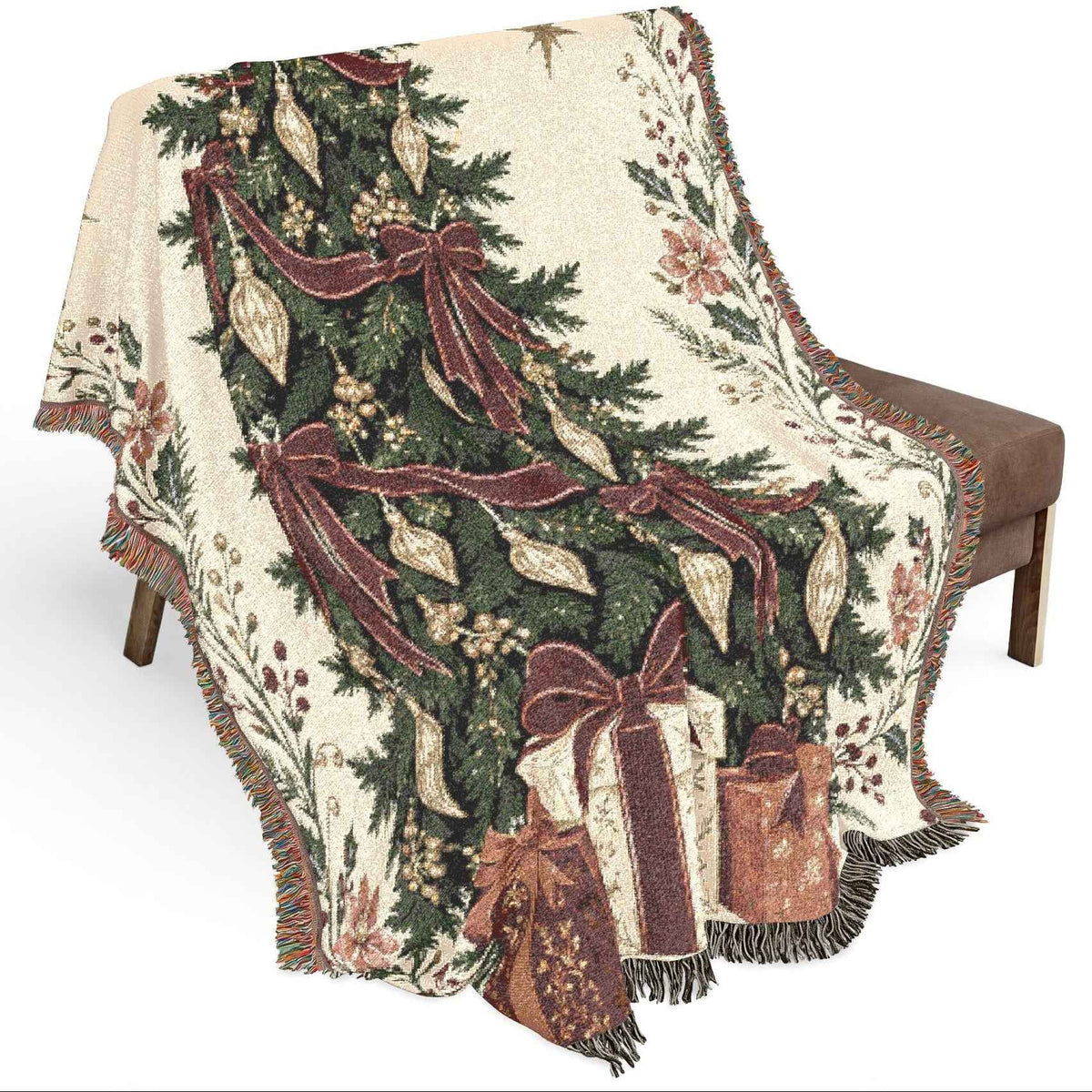 Christmas Tree Woven Blanket