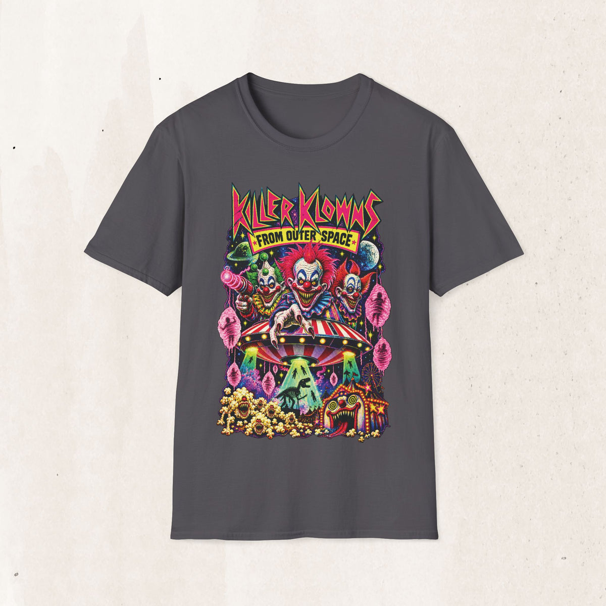 Killer Klowns From Outer Space T-Shirt — Retro Horror Clown Graphic Tee
