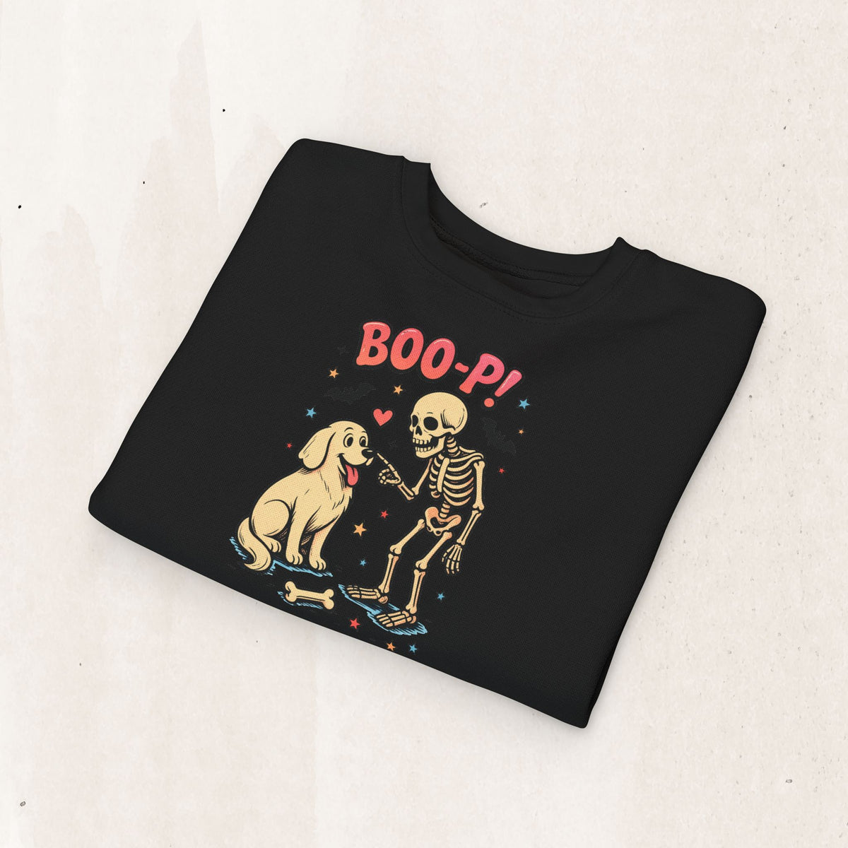 Skeleton & Puppy “BOO-P!” Toddler Sweatshirt