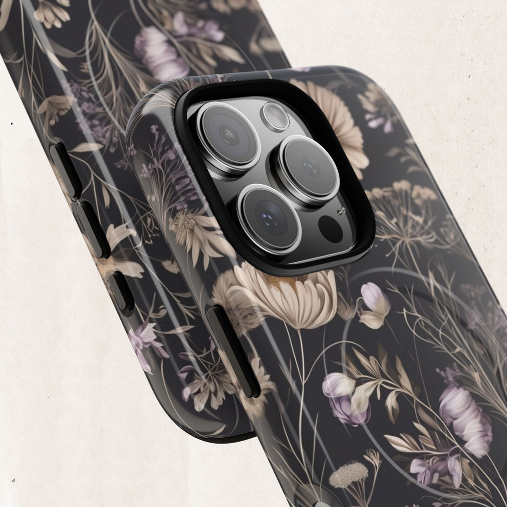 Floral Noir Tough Magnetic Phone Case