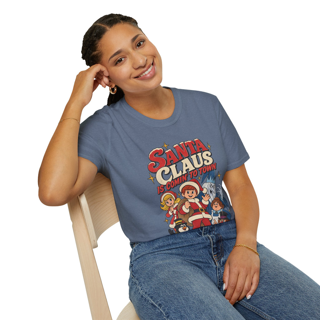 Santa Claus Is Comin' To Town Christmas Tee