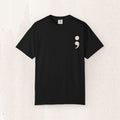 Minimalist semicolon suicide awareness t-shirt in black