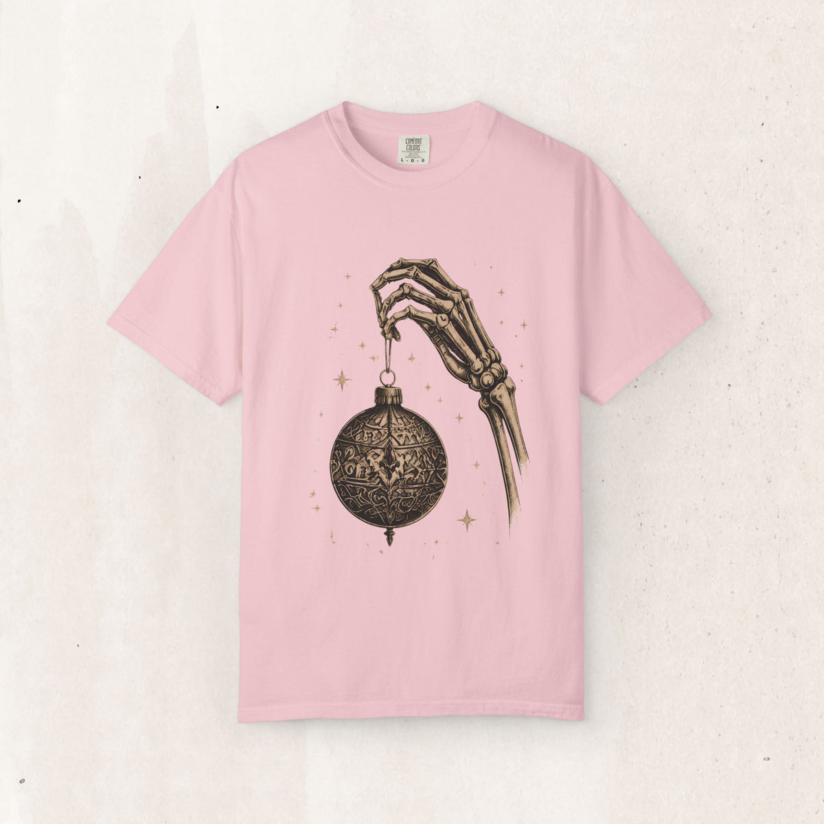 Skeleton Hand Holding Ornament Tee Printify
