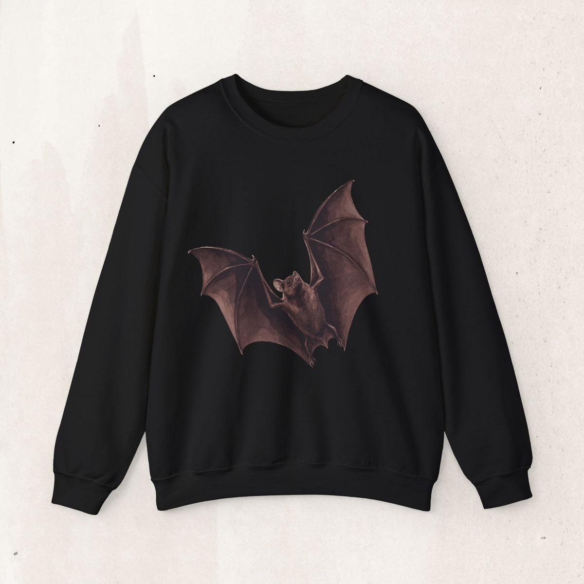 Flying Bat Graphic Crewneck Sweatshirt