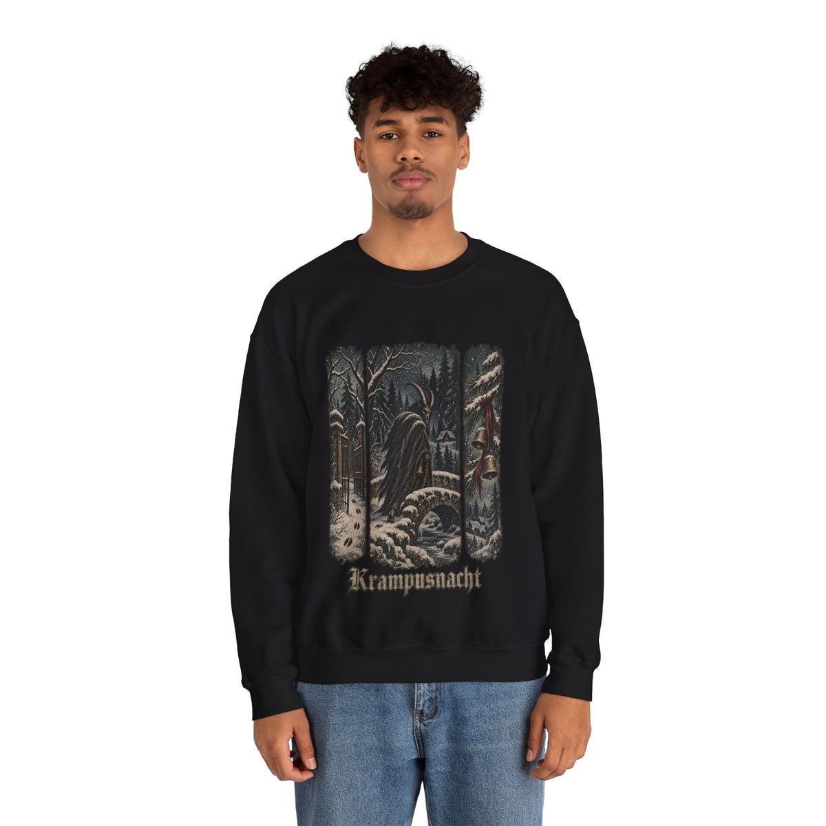 Krampusnacht Winter Forest sweatshirt