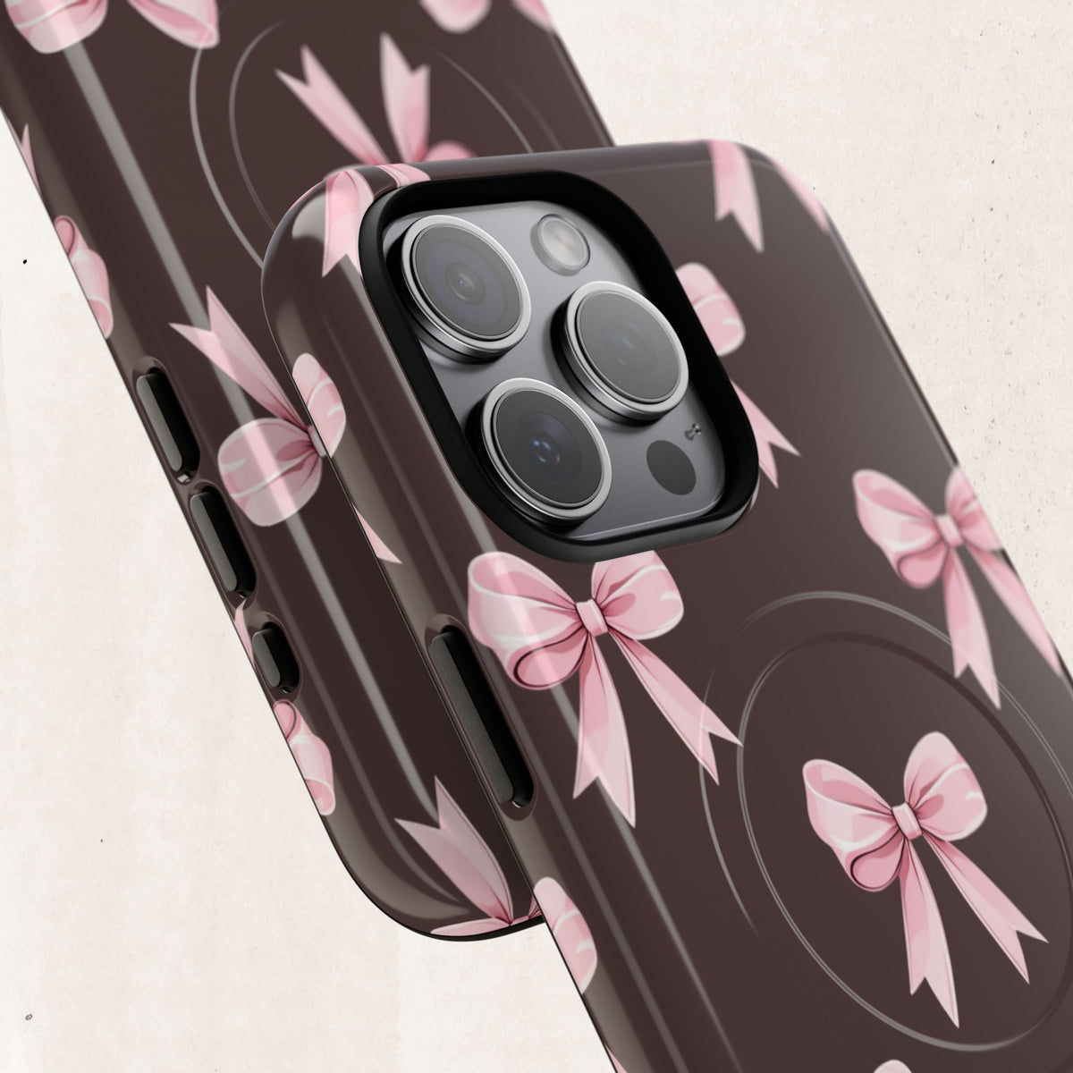 Pink Ribbon Bow Tough Magnetic Phone Case