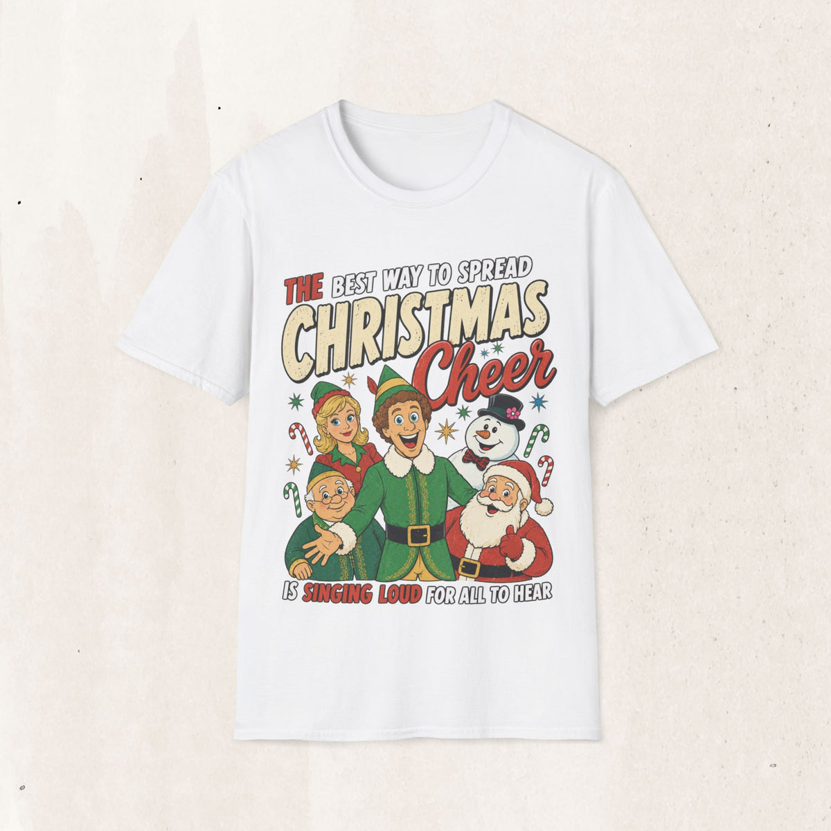 Christmas Cheer T-Shirt — "The Best Way to Spread Christmas Cheer" Retro Holiday Tee