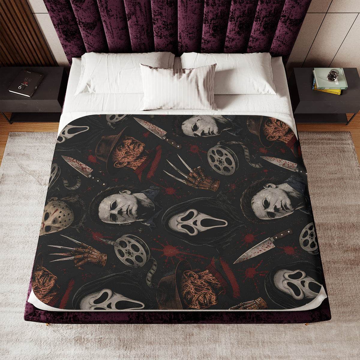 Horror Icons Sherpa Blanket