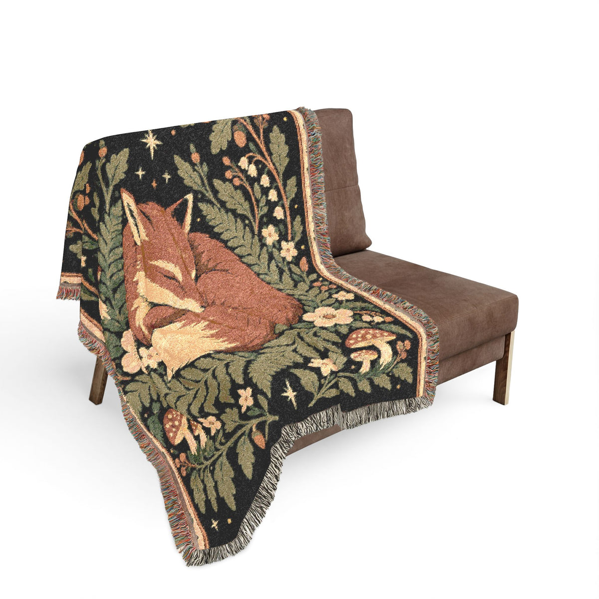 Fox Moon Woven Blanket, alternate view