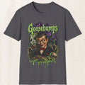 Goosebumps Graphic Tee – Retro 90s Horror Book Shirt – Charcoal