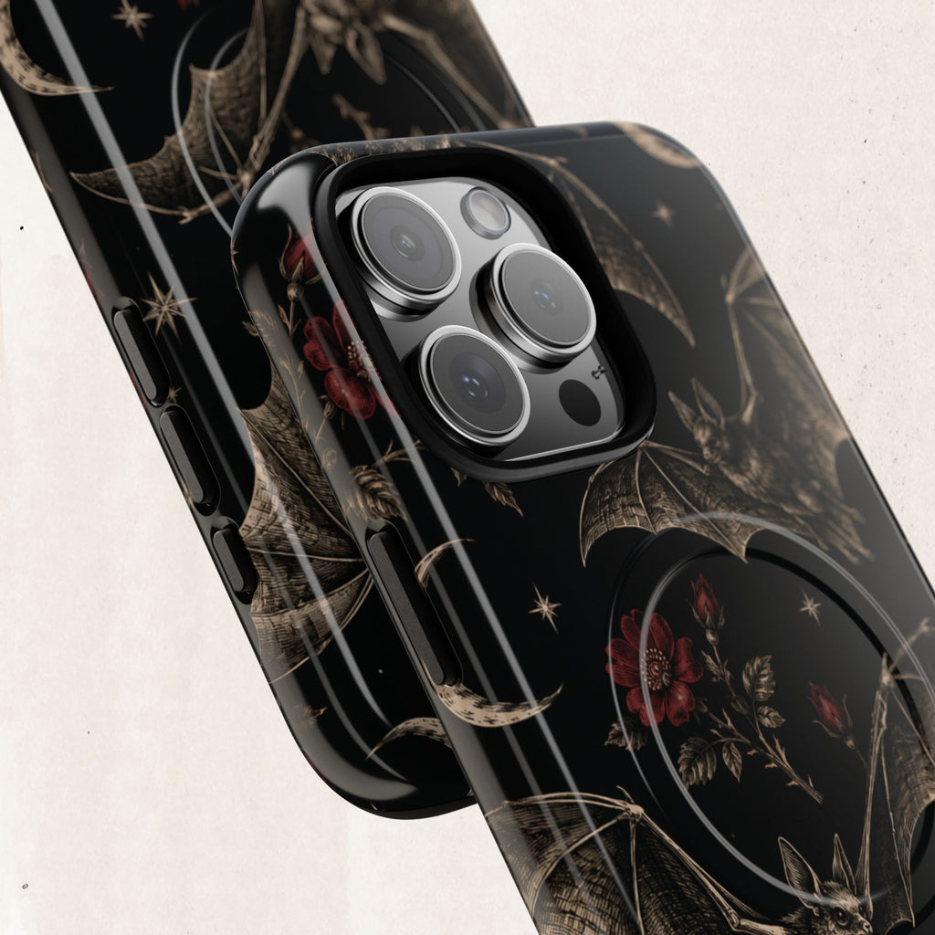 Gothic Bat & Moon Tough Magnetic Phone Case