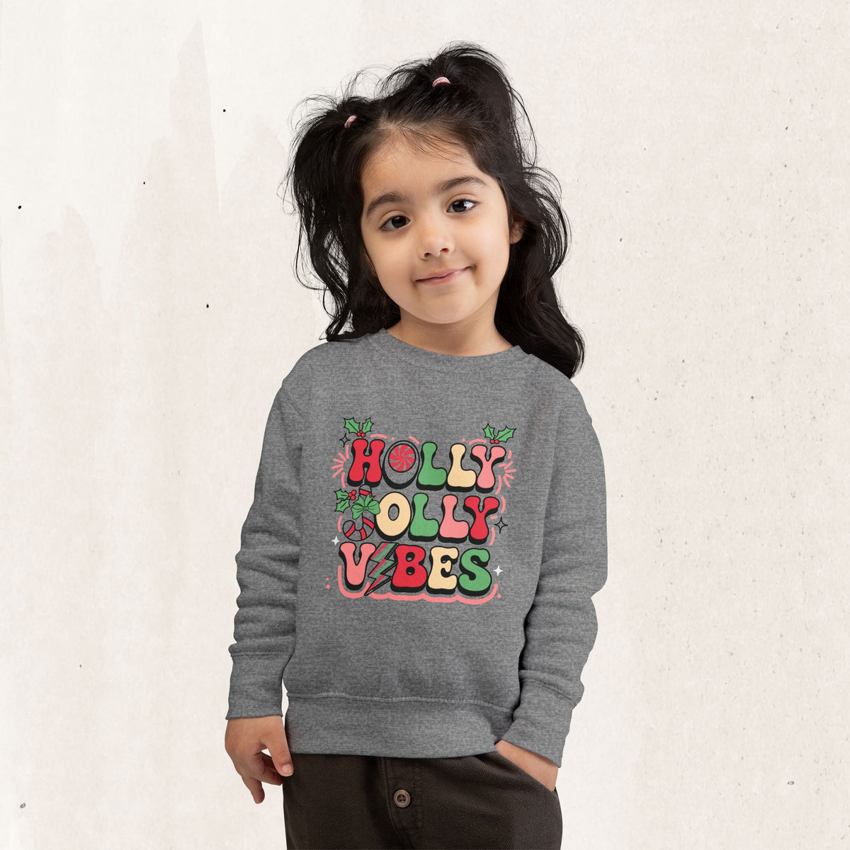 Holly Jolly Vibes Toddler Sweatshirt