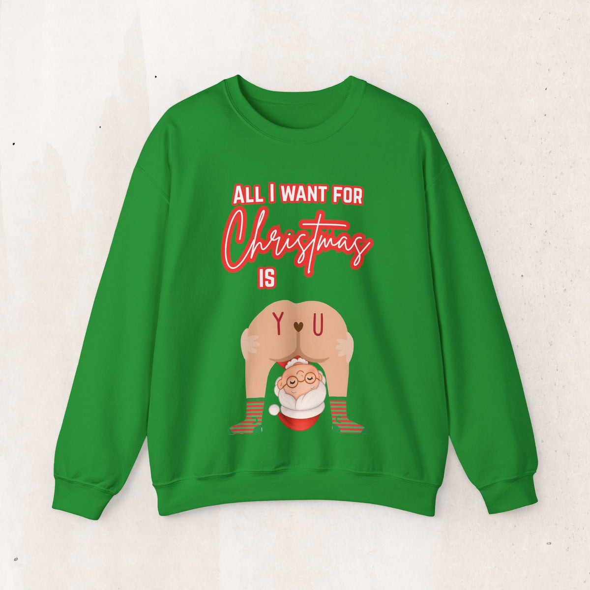 All I Want for Christmas Mrs. Claus Couples Sweatshirt – Irish Green
