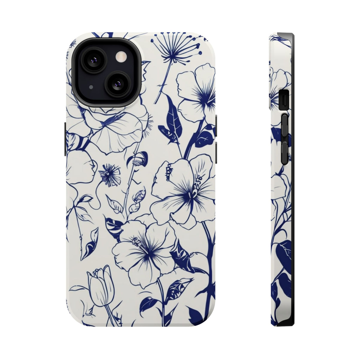 Floral Sketch Magnetic Phone Case, alternate view