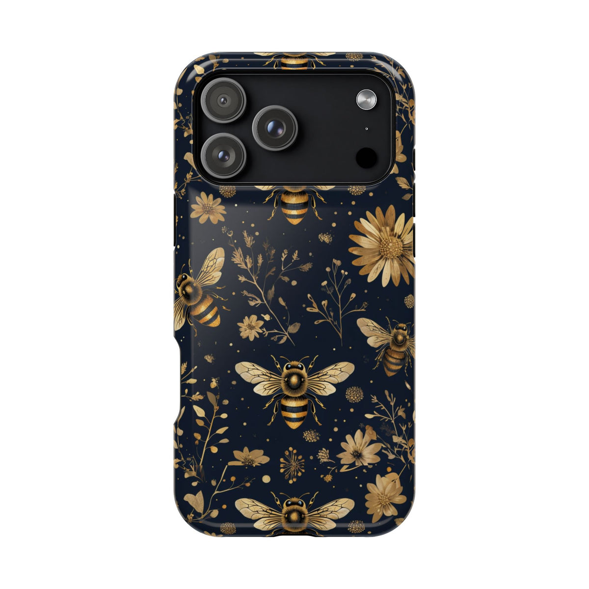 Gold Bees & Daisies Magnetic Tough Case, alternate view