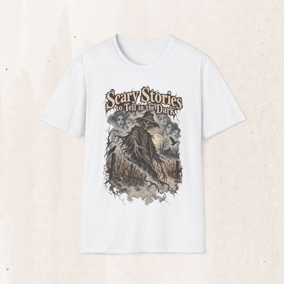 Scary Stories to Tell in the Dark Graphic T-Shirt — Vintage Horror Book Art Tee