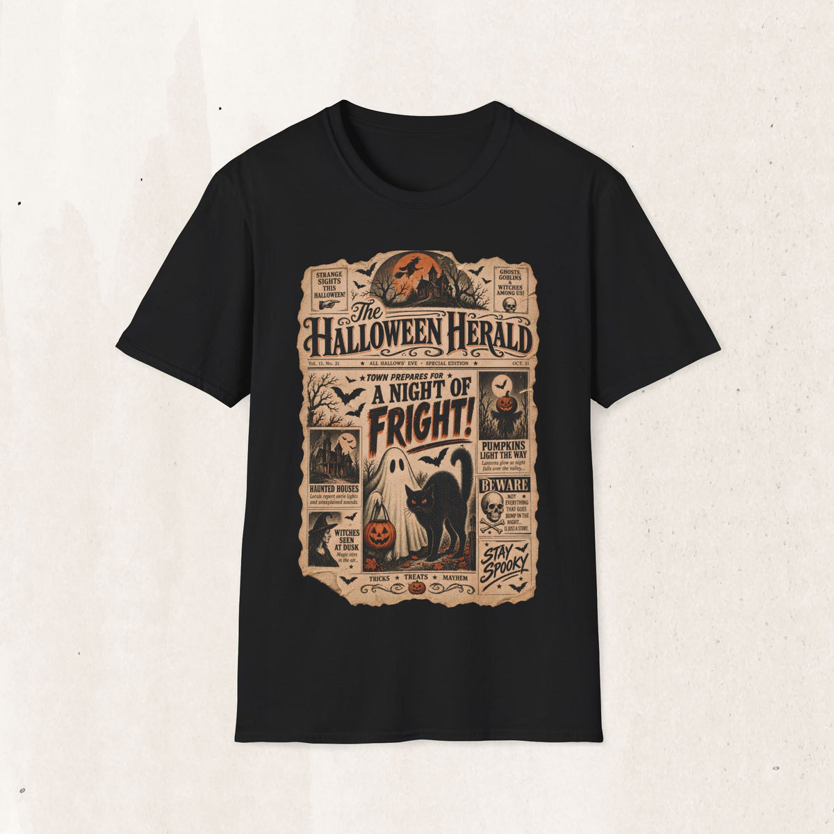 Halloween Herald Newspaper Tee
