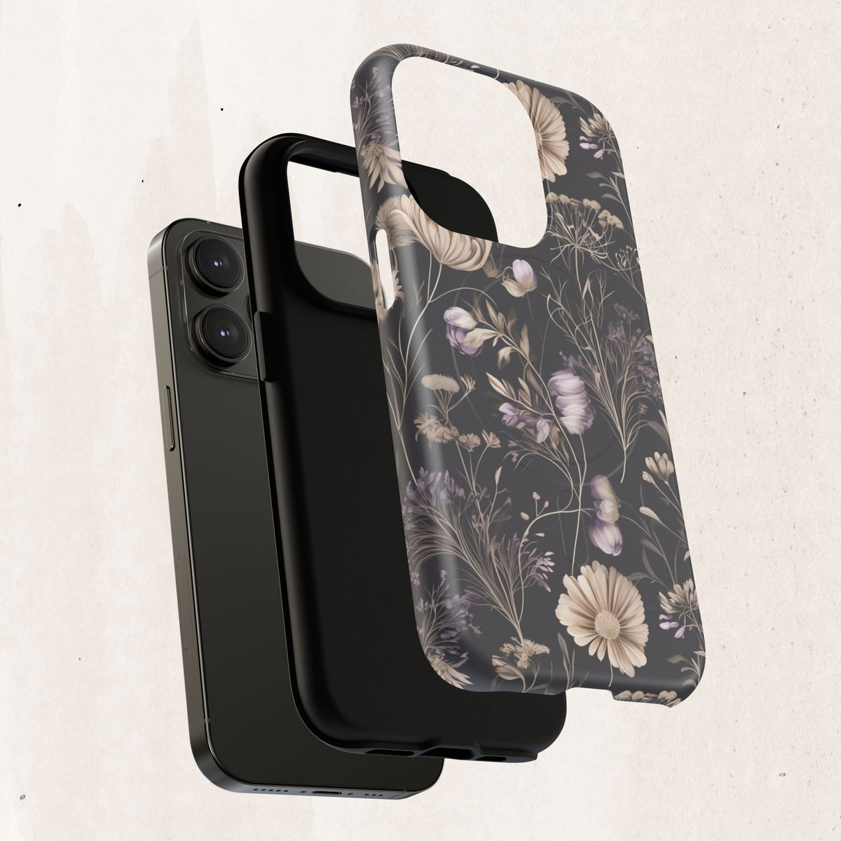 Floral Noir Tough Magnetic Phone Case