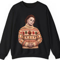 Michael Myers Thanksgiving horror crewneck sweatshirt in black by Wicked Thread Society
