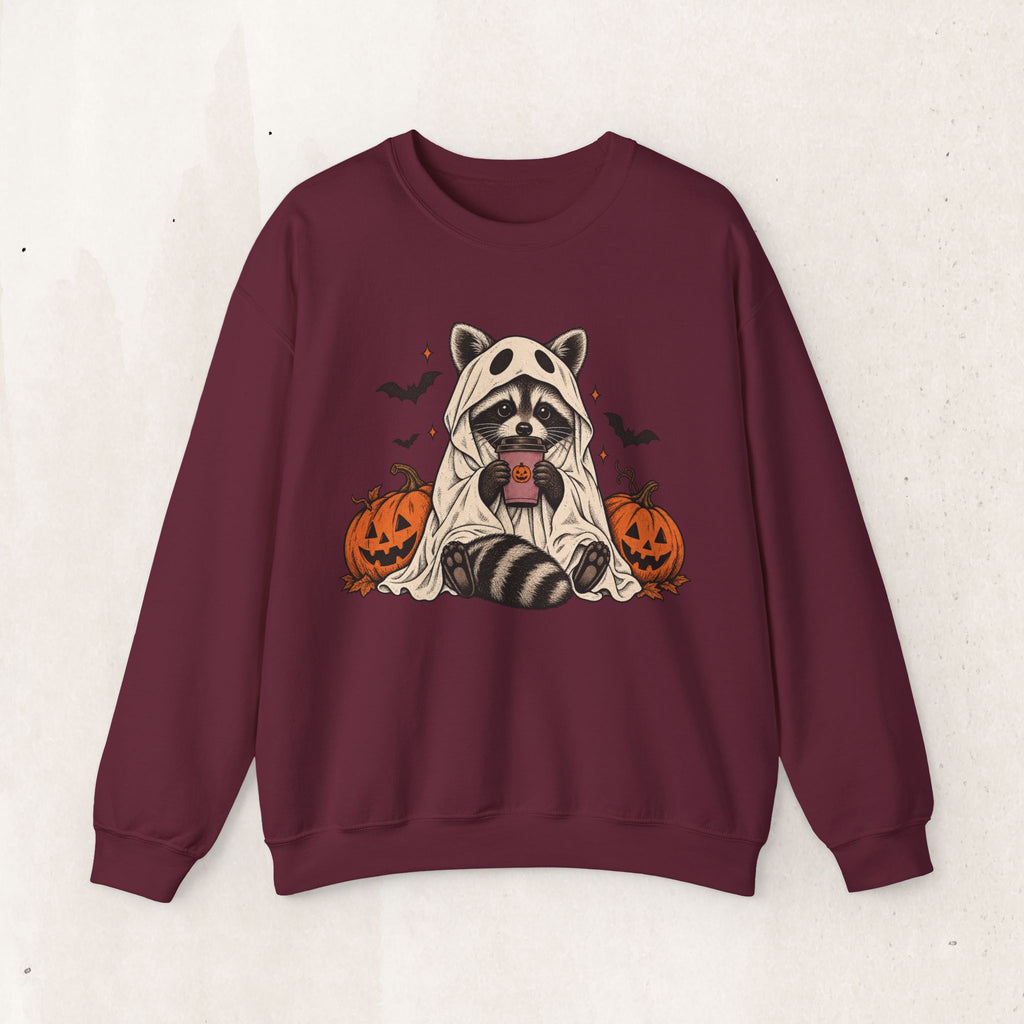 Halloween Raccoon Crewneck Sweatshirt
