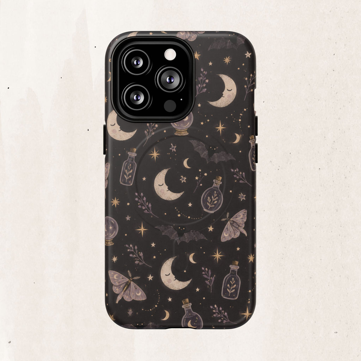 Moon & Moth Magnetic Phone Case — Celestial Protective Tough Case