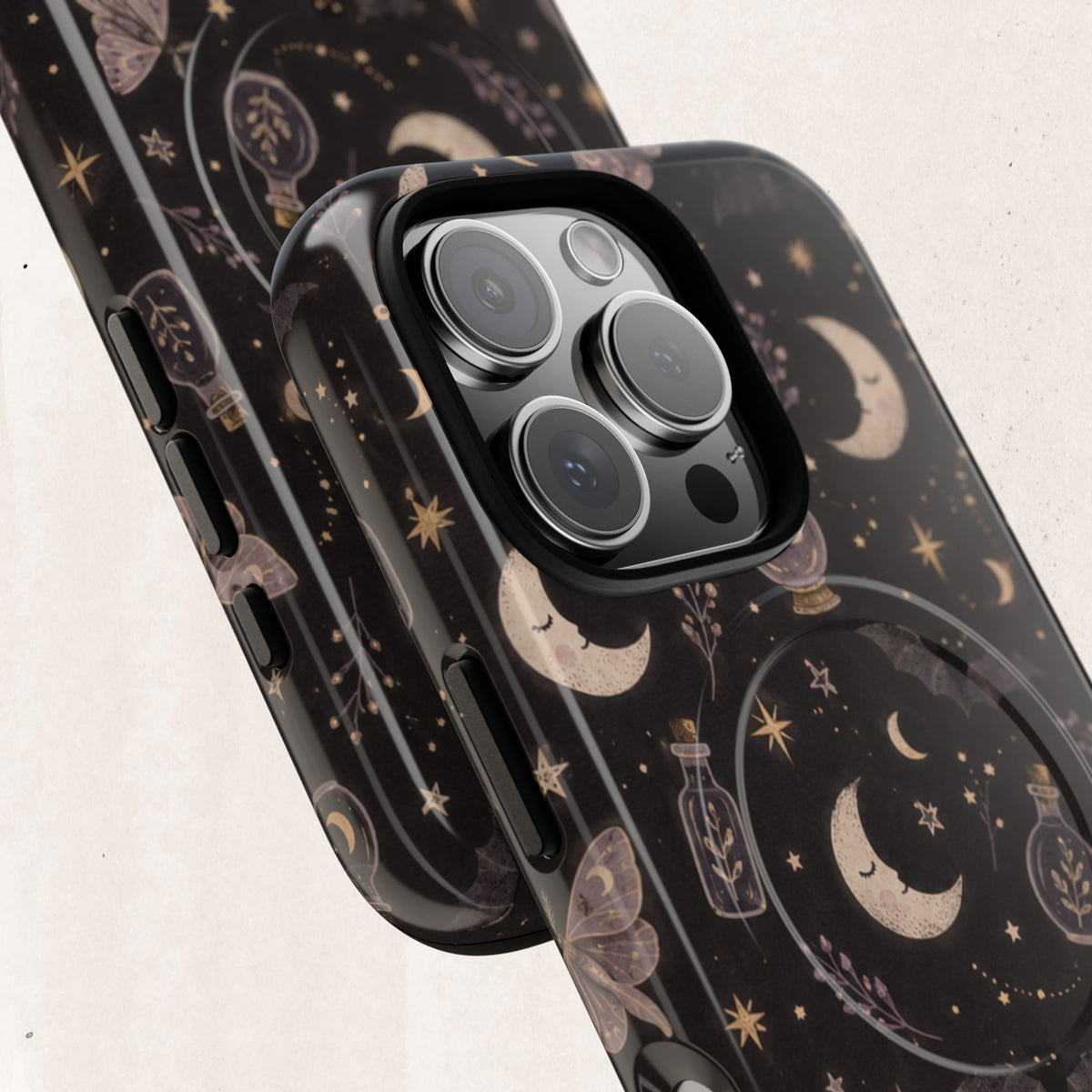 Moon & Moth Magnetic Phone Case — Celestial Protective Tough Case