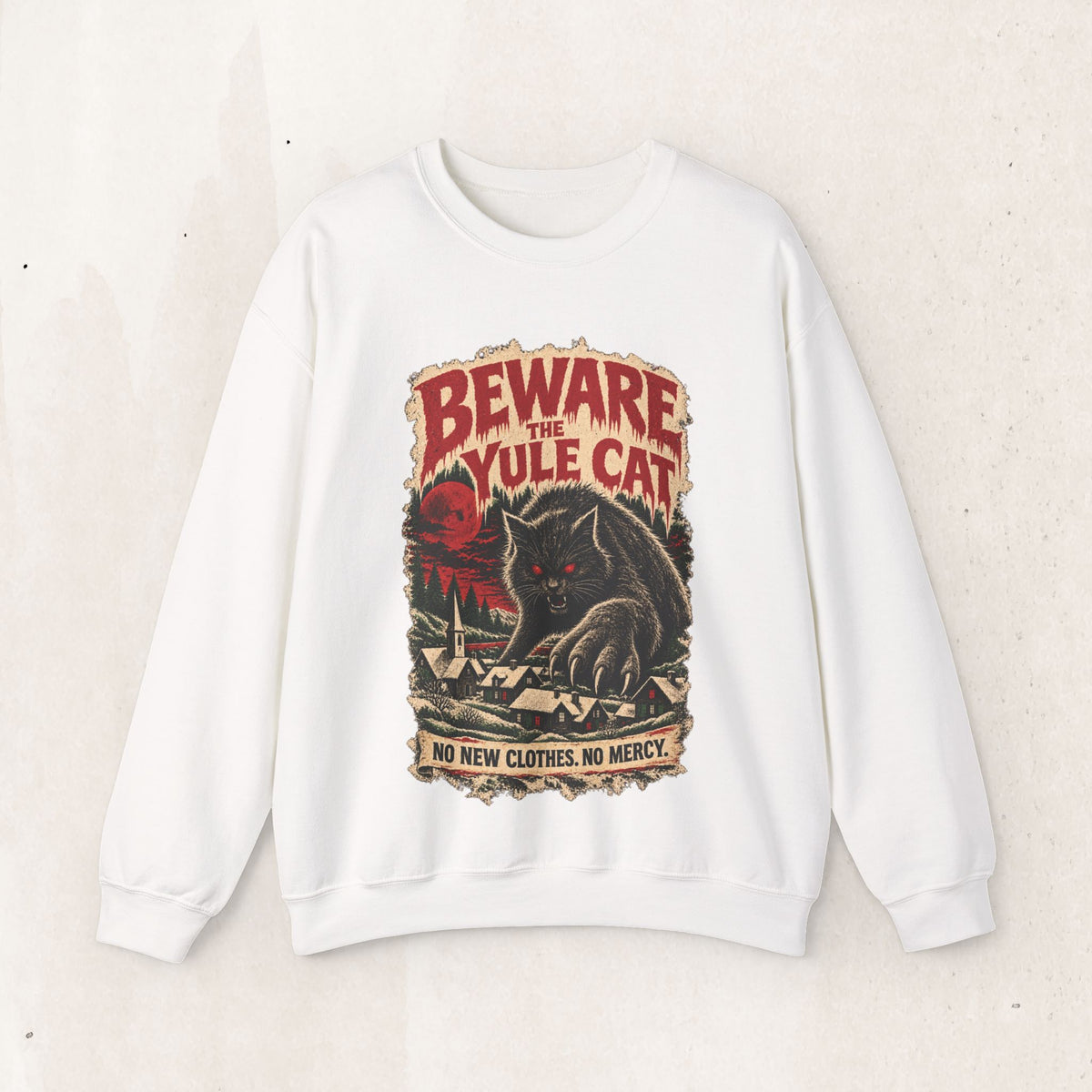 Beware the Yule Cat Horror Poster sweatshirt