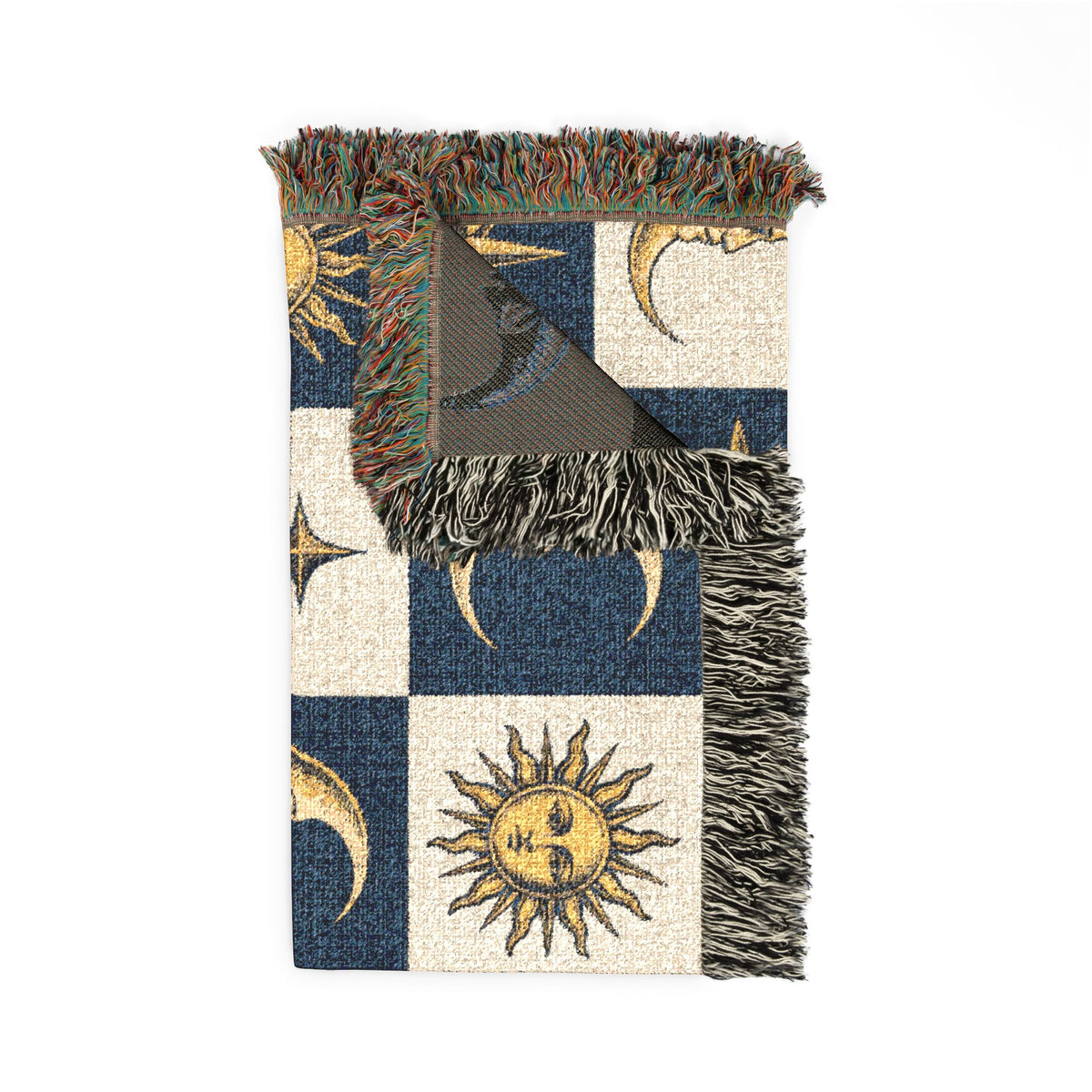 Celestial Sun & Moon Woven Blanket Printify