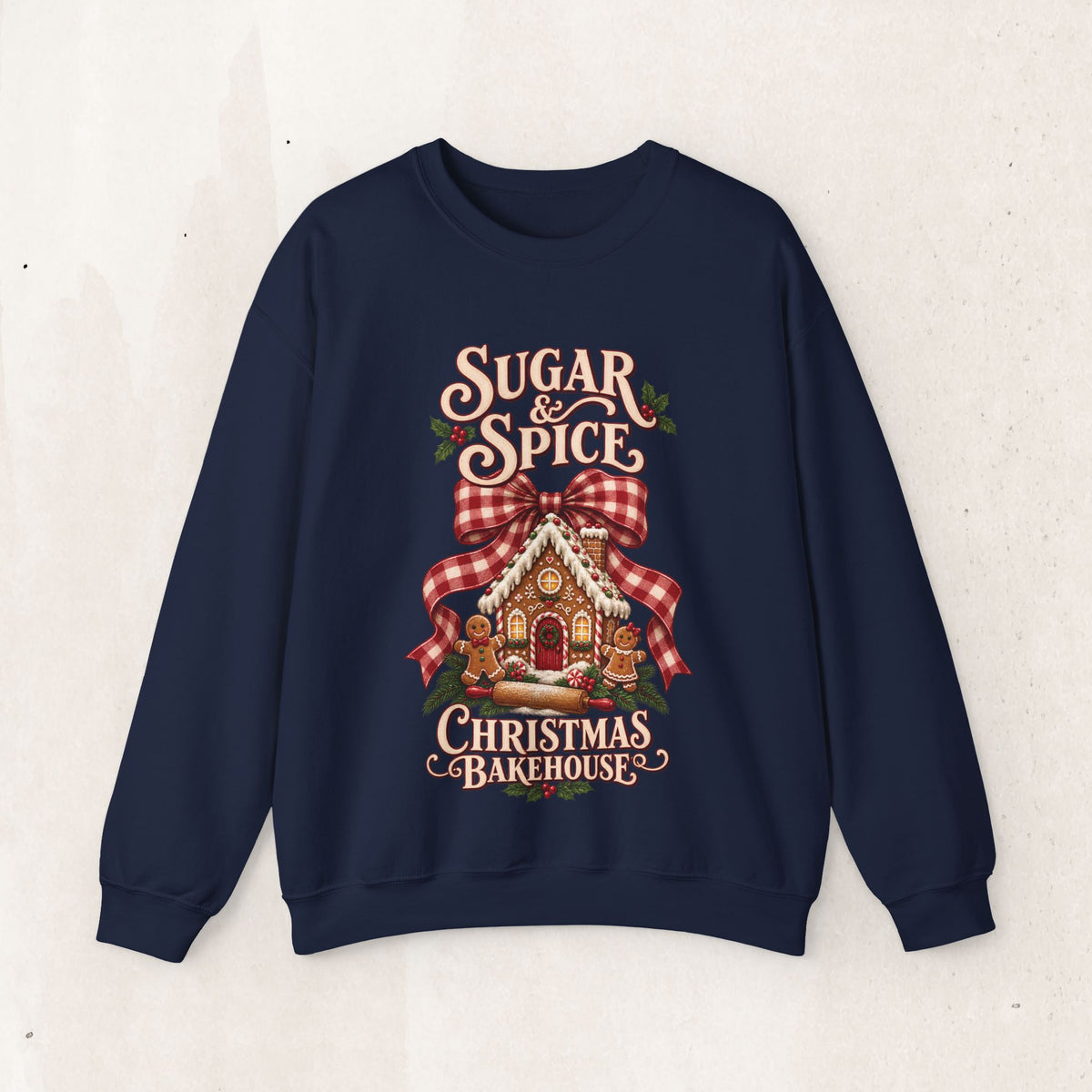 Sugar & Spice Christmas Sweatshirt — Gingerbread House Holiday Crewneck