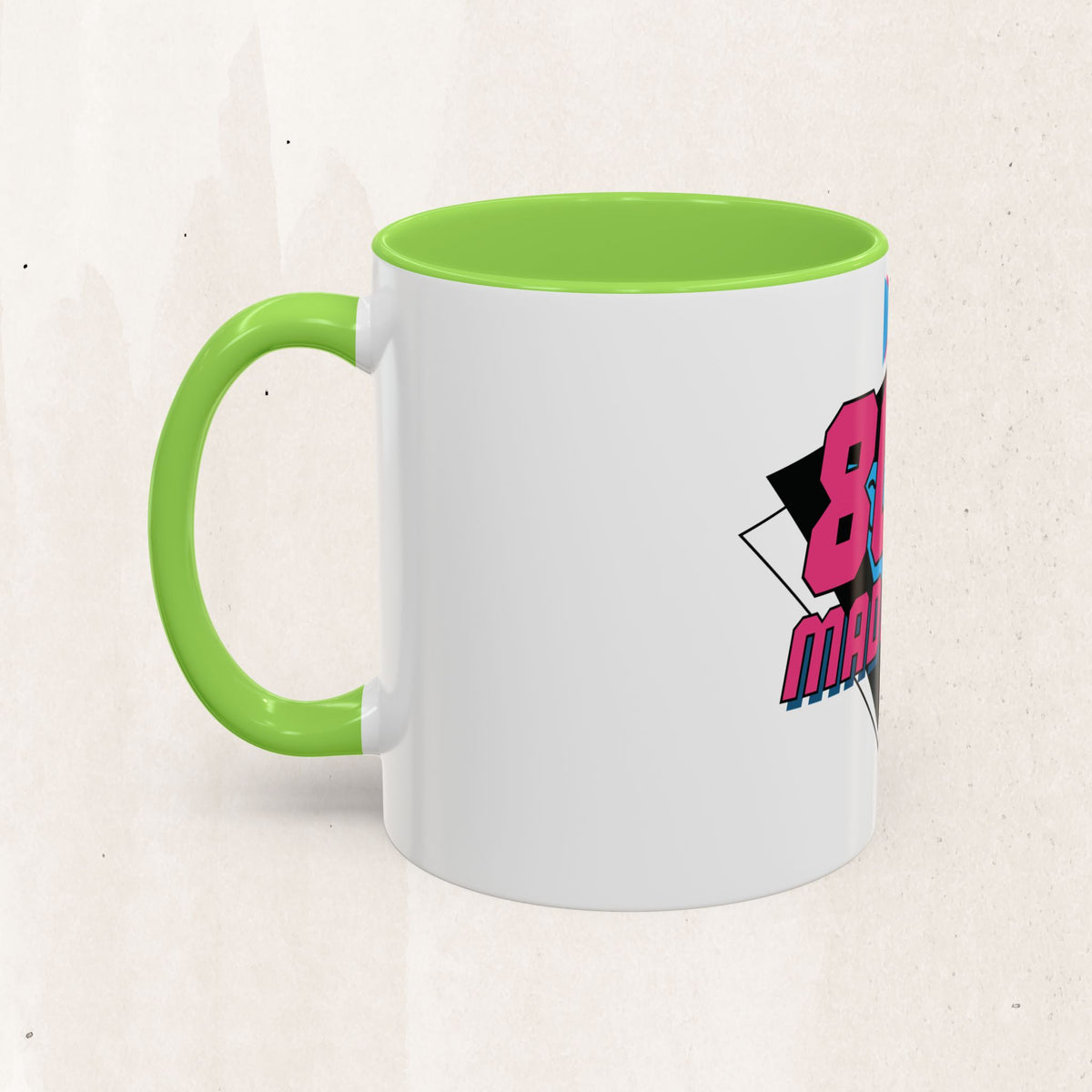 80's Made Me Retro Coffee Mug — Neon 80s Vintage Design (11oz & 15oz)
