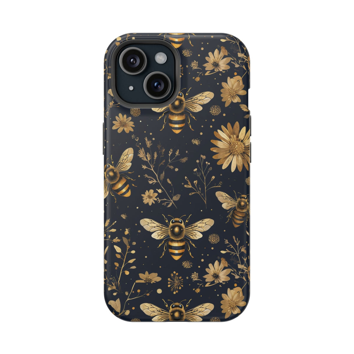 Gold Bees & Daisies Magnetic Tough Case, alternate view